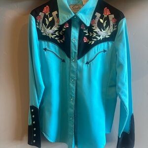 Scully Vintage cowgirl button up shirt